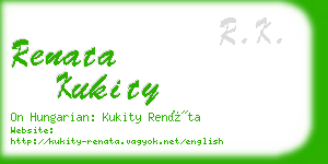 renata kukity business card